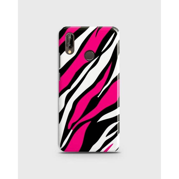 Huawei  Nova 3e Cover 3d Hard case Pink Zebra Print - 1cover2349