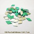 150 Pcs Glass Diamond Shape Mirror Beads For Art And Craft And Also Used In Embroidery. 