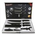 Imported Knife Set 6 Piece Zepter with Leather Handle. 