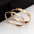 【happy one】2021 Rose Gold Crystal Bracelets for Women Men Couple Bracelet Silvery Brand Jewelry Women Accessories Ladies Golden Zircon Gift. 