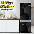 Self adhesive Fridge Door Protector Sticker Oil Proof Scratch-Proof B-gold. 