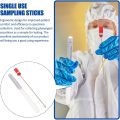 Disposable Sterile Swab Sticks (10-100 Pack) - Wooden Swabs in Plastic Tubes for Cleaning & Laboratory Use. 