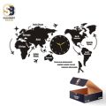 Sajaawat Bazaar | World Map Wall Clock I World Map Clock I World Clock I World Map I Wall Clock I Wooden Wall Clock I Wall clocks for bedroom I Wall Clocks for drawing room I Wooden Wall Clocks for bedroom. 