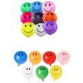 Happy Face Smiley Emoji Latex Multicolor 12 Inches Balloons for Birthday Decoration, Baby Shower and Party Events. 