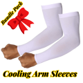 BUNDLE PACK Cooling Arm Sleeves & Full Gloves for Men, Women. 