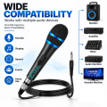 Professional Dynamic Vocal Microphone with 6.35mm 2 meters Cable | Wired Karaoke Handheld Mic for Singing & Stage Use. 