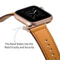 High Quality Genuine Leather Watch strap For Apple Watch Band 7 41mm 45mm For Apple Watch 6 SE 5 4 3 2 1 38mm 40mm 42mm 44mm Business Strap for iwatch Series Belt Accessories. 