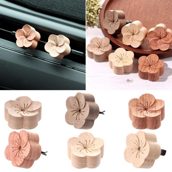 Wooden Aroma Essential Oil Diffuser Essential Oil Diffused Wood Essential Oil Aromatherapy Flower shape For Home/Car Decorate