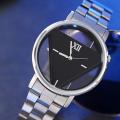 FORTUNE TIME Triangular Geometric Dial Stainless Steel Wrist Watch With out  Box. 