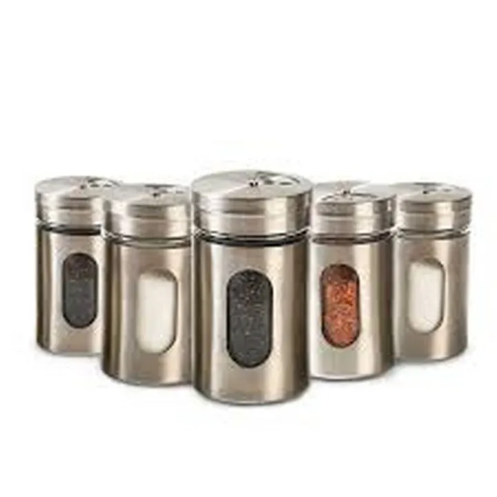1/6%20Pcs%20100ML%20Stainless%20Steel%20Seasoning%20Storage%20Box%20Rotatable%20Adjustable%20Glass%20Condiment%20Bottle%20Pepper%20Spice%20Shaker%20(Silver)%20-%20Image%203