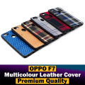 Oppo F7 Back Cover Multicolour Leather Case For Oppo F7. 
