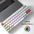 Newmen GM610 60% Wireless Mechanical Keyboard,Wired/Bluetooth RGB Backlit,61 Anti-Ghosting Keys,Programmable,Hot-Swappable Gaming Keyboard,for PC Windows. 