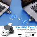 1 PCS 2-In-1 USB Type C Presentation Clicker Rechargeable Wireless Presenter Remote Plastic Clicker for PowerPoint Presentations. 