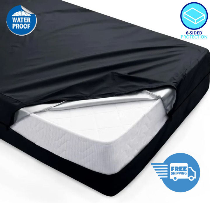 Waterproof%20Mattress%20Cover%206%20Sided%20Waterproof%20Mattress%20Protector%20Zippered%20Bed%20Bug%20Encasement%20%20Anti%20Allergy%20Non%20Noisy%20Hypoallergenic%20Bed%20Cover%20(/King)%20-%20Image%203