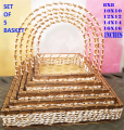 Beautiful Hand Made Square Baskets for Gifts & Multipurpose Set of 5. 