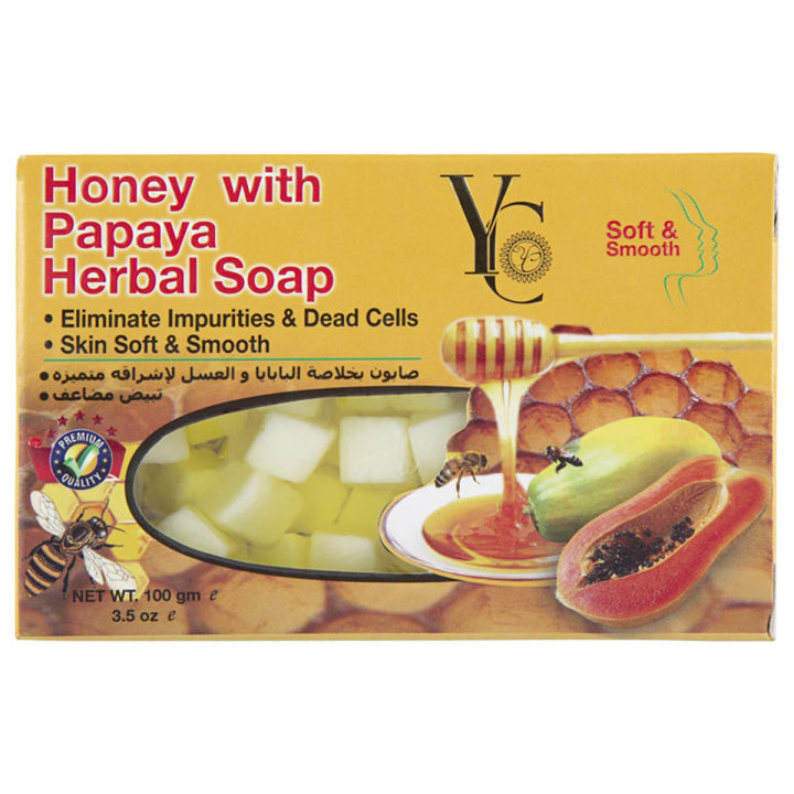 YC Honey With Papaya Herbal Soap 100g