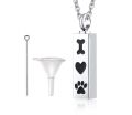 Openable Glass Vial Women Pendant Memorial Ash Bottle Cremation Pet Urn Jewelry. 