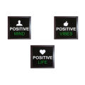 Modern Minimalist Picture Frame 3 PCS Motivational Quotes Frames Positive Mind Vibes Life, Wall and Table Decoration 7x7 inches Photo Frames For Living Room Bedroom and Study Room. 