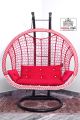 Double Seater Swing Chair Jhoola with Stand, Cushion Set (Swing Chair Jhoola made of Iron and Rattan,With Iron Stand & Cushions)/ Mughal star steel Furniture. 