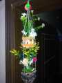Decorated Double Hanging Pots With Hand Free (Free). 