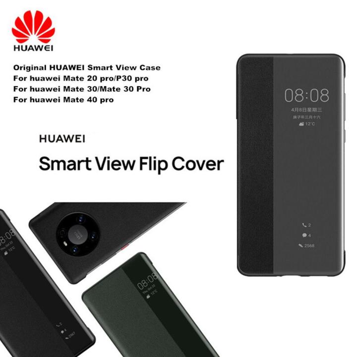 Original Huawei Smart View Cover Phone Protection Cover For Mate 30/30 Pro/Mate 40/40 Pro/For Mate 40 Pro+ Flip Case Auto Sleep