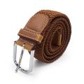 Braided elastic woven leather stretchable Belt for Men & Boys 14" to 34". 