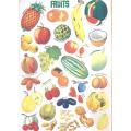 8 Pcs Set Animals, Fruits, Birds, Vegetables, Counting Early Learning Children Adhesive Stickers. 