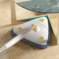 Techmanistan 360 Degree Rotatable Adjustable Cleaning Mop Wet and Dry Mop with 1 Extra Mop Cloth | Triangular Mop with Water Squeezing Function & Long Handle Microfiber Broom. 