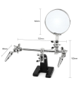 Helping Hand with Magnifier 2.5x Soldering Magnifying Glass Soldering Station Third Hand Soldering Tool. 