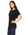 Plain Cotton TShirt For Women - Black. 