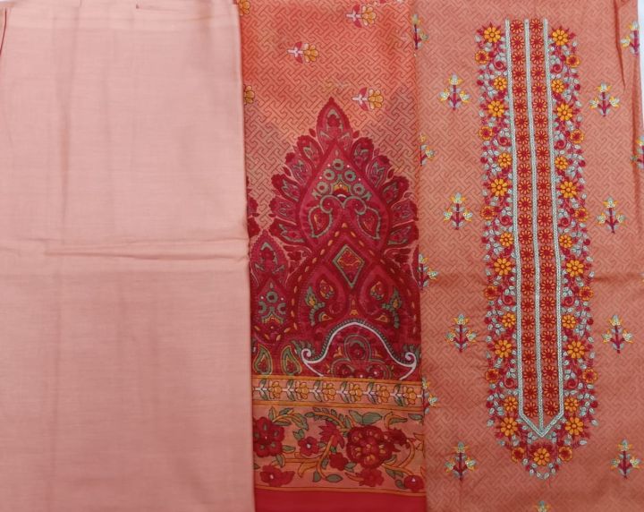 Luxury Printed lawn with front embroidery Ruman Collection by POLANI FASHION