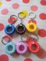 Pack Of 2 F1 Racing Tyre Key Chain,Wheel Tyre Auto Keychain,Mini Cute Tire Keyring,Soft Rubber. 