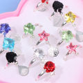 10pcs Children Kids Little Girl Adjustable Jewelry Rings in Box, Random Shape. 
