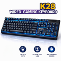 K28 RGB Wired Gaming Keyboard for PC & Laptop – Mechanical Feel Backlit Keyboard for Gaming, Office & Typing. 