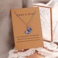 Fashion Trendy Butterfly Pendant Necklace for Women Make A Wish Statement Necklace Jewelry Gifts Wholesale Dropshipping. 
