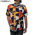 INCERUN Men Womens Summer Hawaiian Beach Holiday Party Shirt Hot Couple Tee Tops Clothes. 