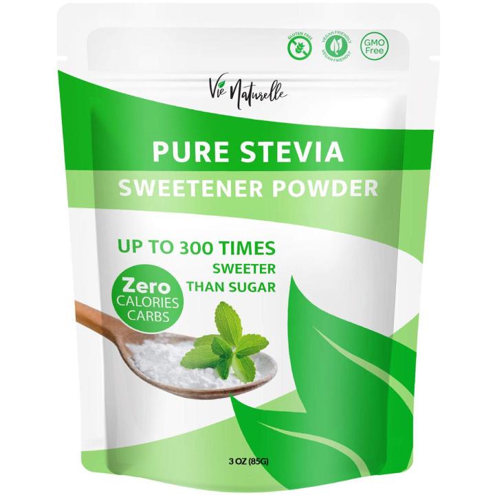 Pure Stevia Powder Extract Sweetener - Zero Calorie Sugar Substitute - No Artificial Ingredients 50gm
