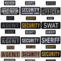 Security Patch Hook Loop Durable Fabric Large Size Embroidered Patches for Uniform Vest Jacket Carrier Back Logo Badge Sticker. 