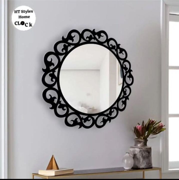 Wood%20Round%20Wall%20Mirror-Wood%20Frame%20Round%20Wall%20Mirror-Decorative%20Hand%20Crafted%20Engineered%20Wooden%20Round%20Wall%20Mount%20Mirror%20Frame%20-%20Image%203
