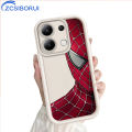ZCSIBORUI for Redmi Note 13 4G Back Cover Spider-Man Pattern Soft Camera Protection Rubber Square Ladder Phone Case. 