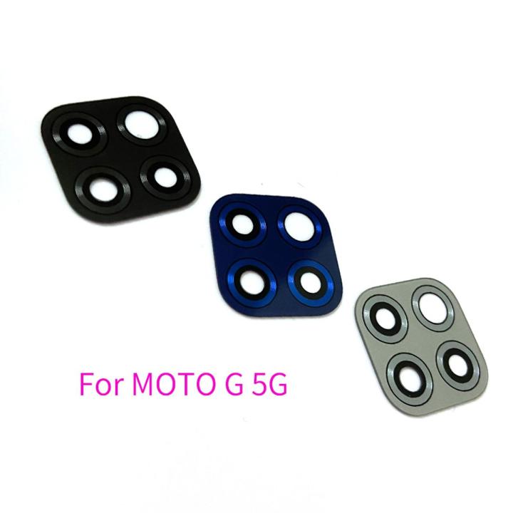 2PCS For Motorola Moto G 5G Plus Rear Back Camera Glass Lens Cover with Ahesive Sticker