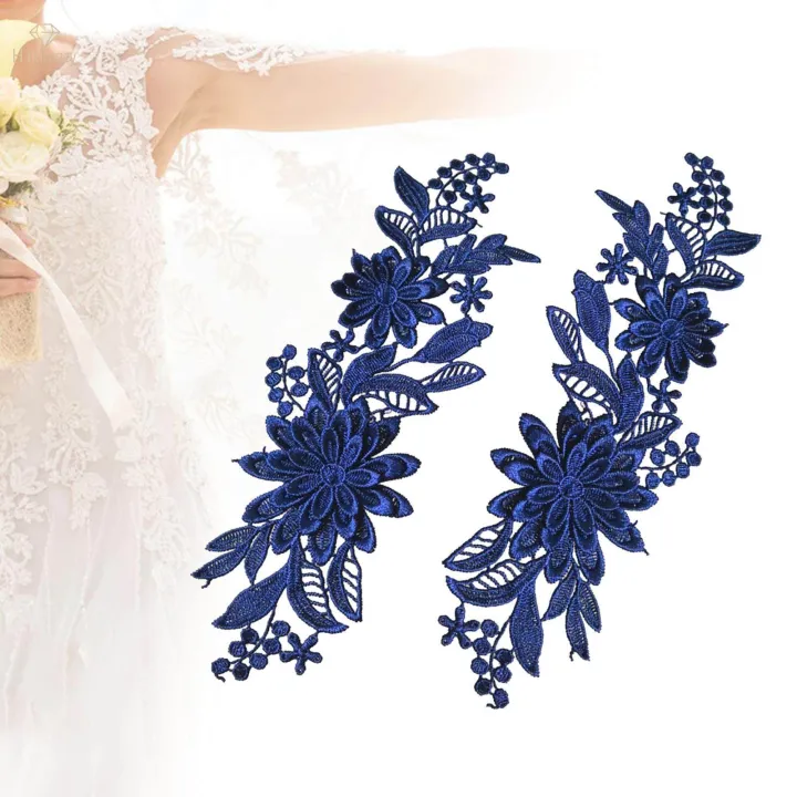 2Pcs%20Lace%20Applique%20Flower%20Embroidery%20Applique%20for%20DIY%20Jeans%20Evening%20Dress%20-%20Image%208