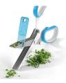 5 Layers Stainless Steel Kitchen Scissors Kitchen Tools Five Blue Onion Cut Multifunction Knife. 