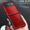 for Motorola Moto Razr 40 Case Luxury Soft Silicone Edges Hard Armor Shockproof Cute Folding Phone Cover MotorolaMotoRazr40. 
