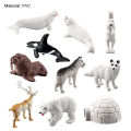 Animal Model Decor Easy to Store Mini Arctic Winter Animals Model. 