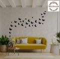 Pack of 30 Wooden 3D Butterfly Wall Decals for Living Room, Bedroom, and Kid's Room Decor. 