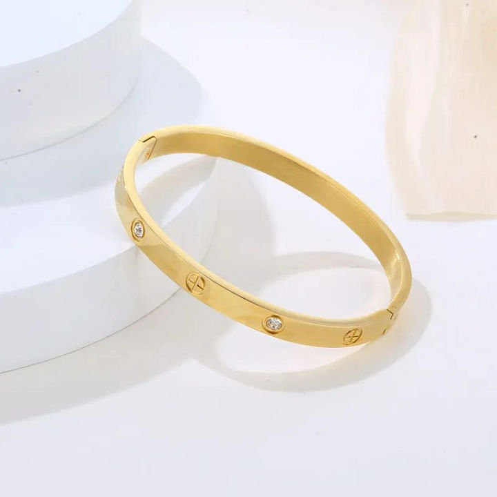 Beautiful Branded |Golden Kara| Love Bangle, Bracelet For Women , Girl Fashion Jewellery Beauty-full /golden Kangan/modern look Kara | Cartier bracelet |Stainless.