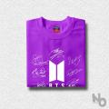 Purple BTS Signature Printed Summer Half Sleeves T-Shirts for girls and Women. 