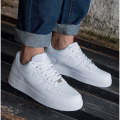 Air Force 1 Pure White Sneakers For Men and Women Stylish Design Full White Party and Casual Shoes For Girls and Boys. 