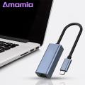 Amamia USB Internet Adapter Multifunctional Type-C to RJ45 100M Lan Converter. 